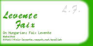 levente faix business card
